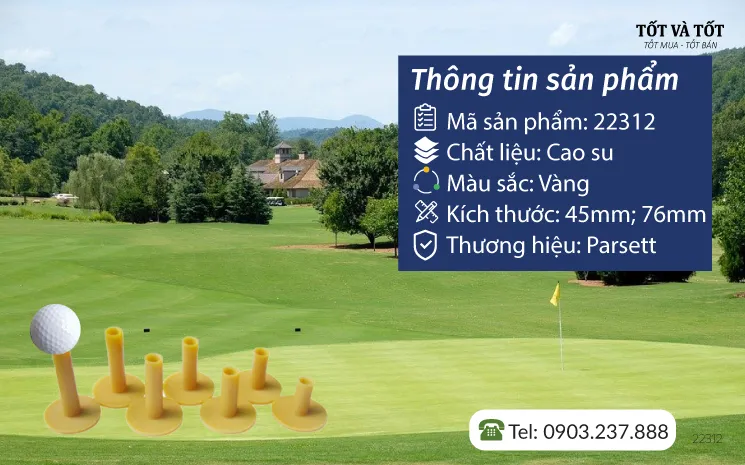 Đế kê bóng golf cao su - Tee golf